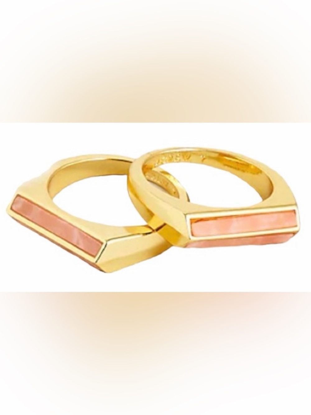 J. Crew Ring Set 6 Semiprecious Stone Triangle-Prism BI311